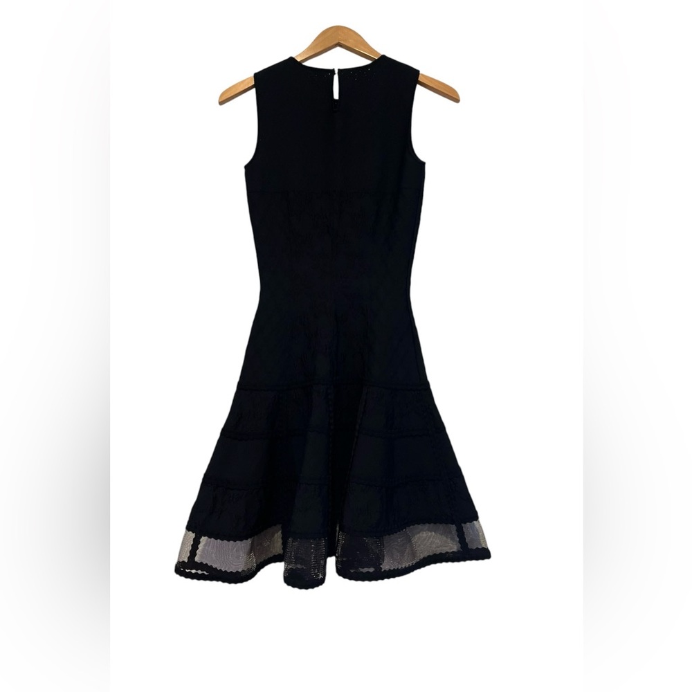 New Alexander Mcqueen Black Patchwork Mini Dress … - image 5